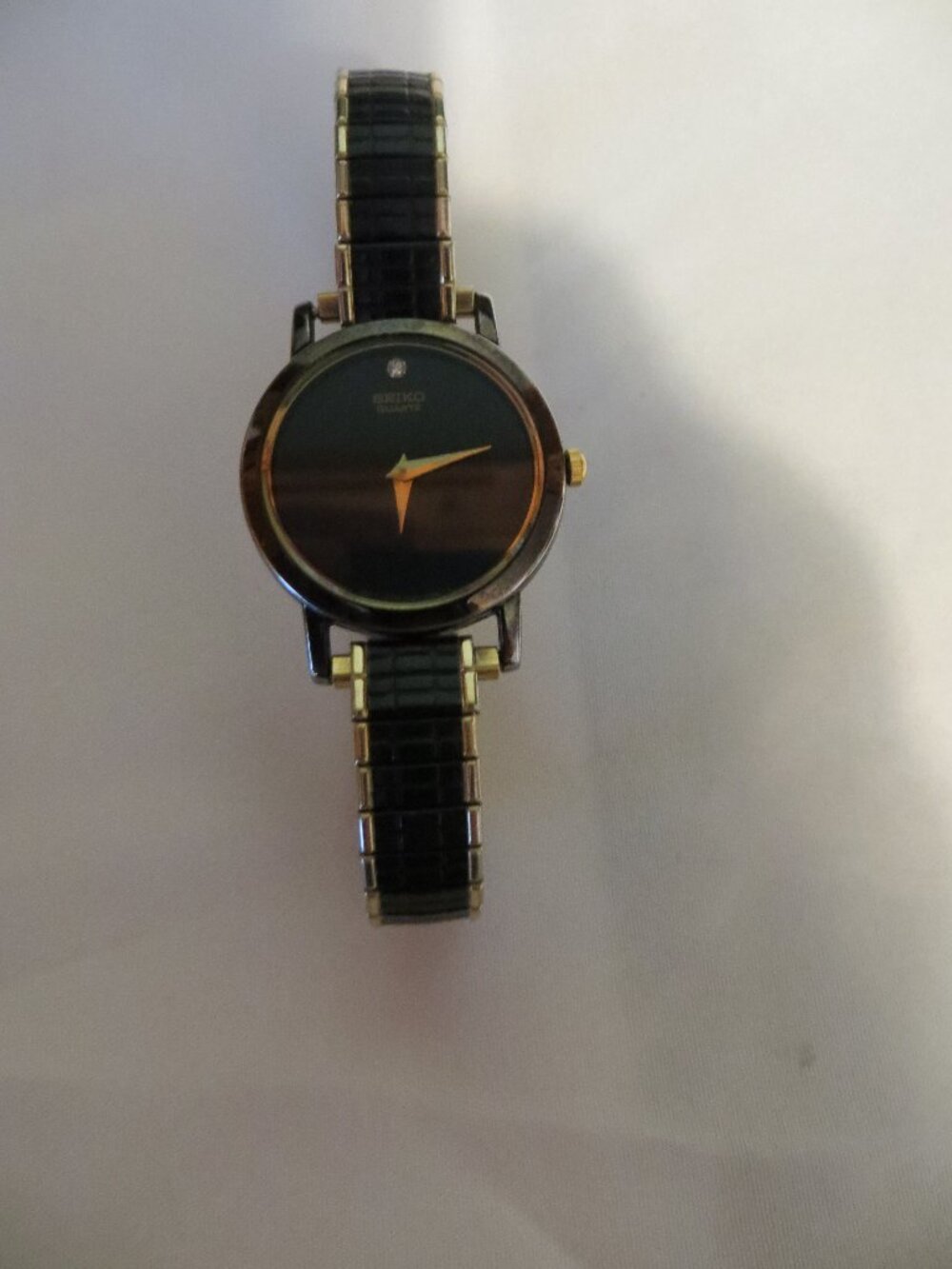 Women's Vintage 1980's Seiko Quartz Black Faced Watch